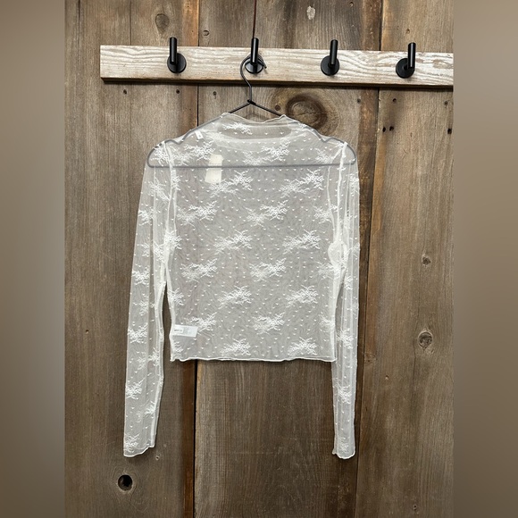 Aerie Level Up Lace Layering T-shirt in Soft Muslin Size Small - Picture 3 of 17